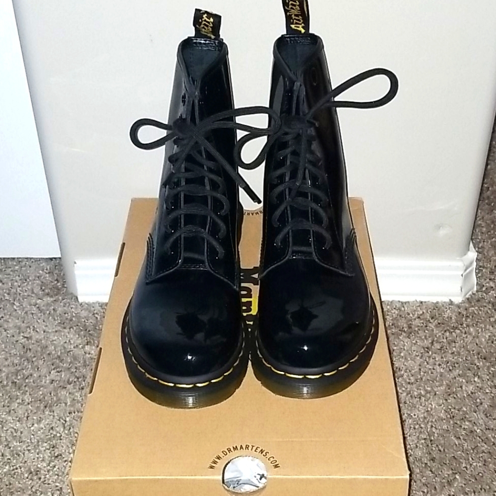 Dr. Martens Patent Leather 8 Eye Boots